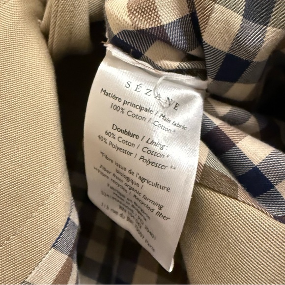 Sezane CLYDE Tailored Trench Coat 34 32 Light Beige - Picture 5 of 10